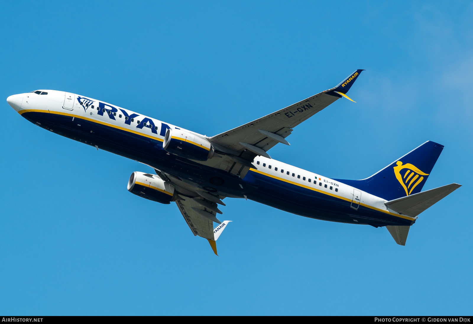Aircraft Photo of EI-GXN | Boeing 737-800 | Ryanair | AirHistory.net #832049