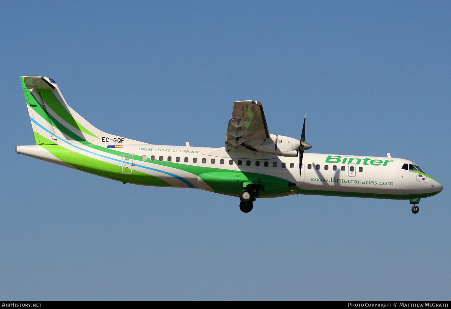 Aircraft Photo of EC-GQF | ATR ATR-72-202 | Binter Canarias | AirHistory.net #832103