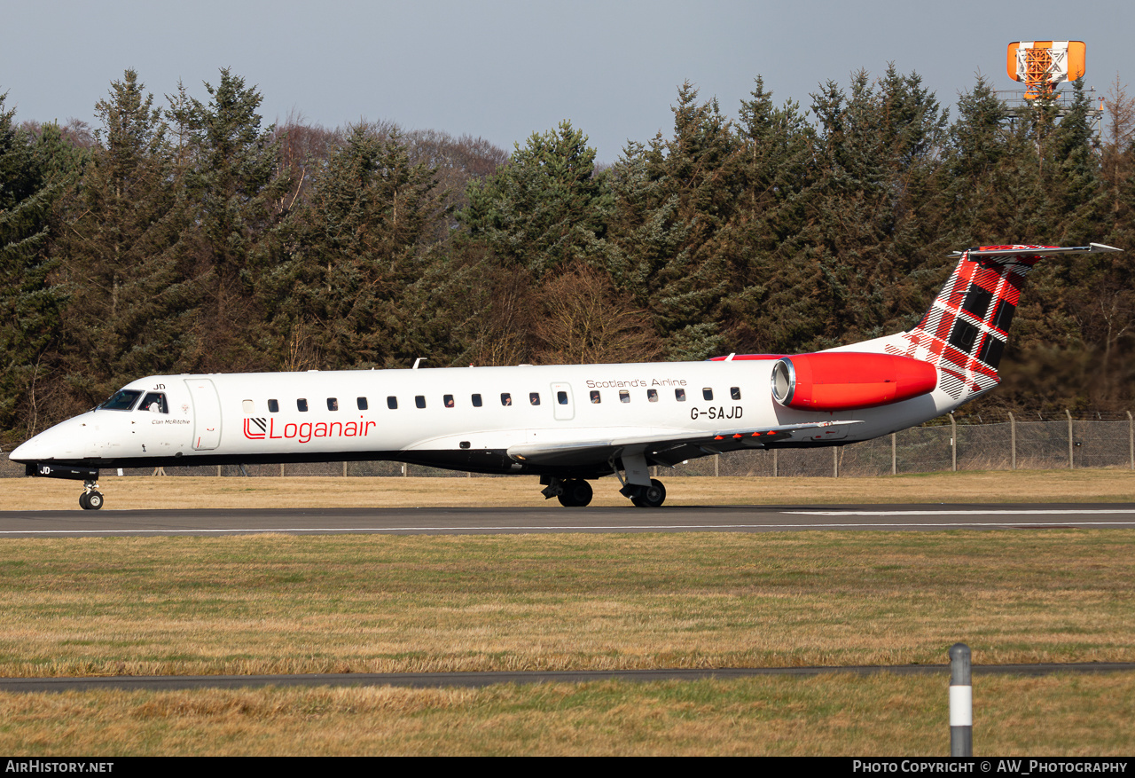 Aircraft Photo of G-SAJD | Embraer ERJ-145EP (EMB-145EP) | Loganair | AirHistory.net #832478