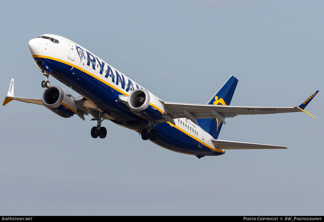 Aircraft Photo of EI-HGH | Boeing 737-8200 Max 200 | Ryanair | AirHistory.net #832501