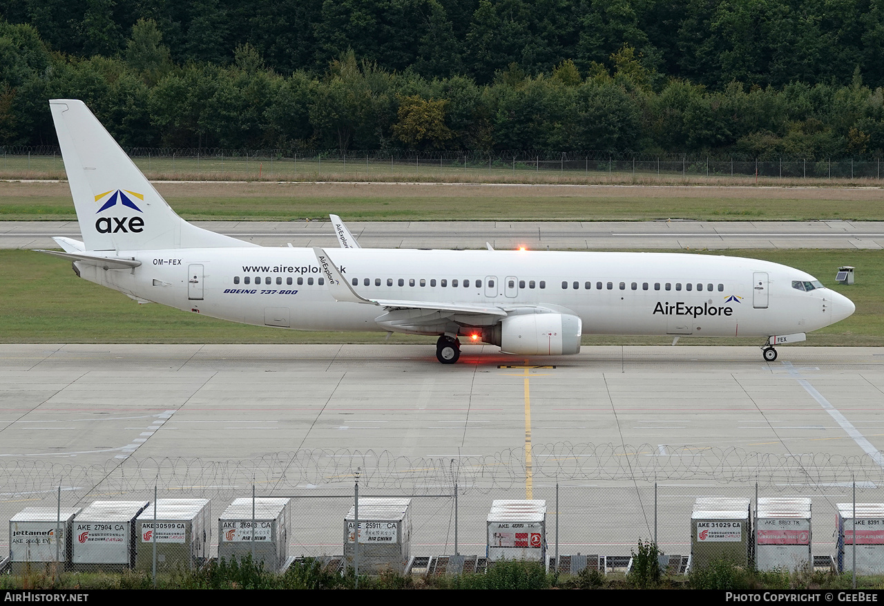 Aircraft Photo of OM-FEX | Boeing 737-8Q8 | AirExplore - Axe | AirHistory.net #832666