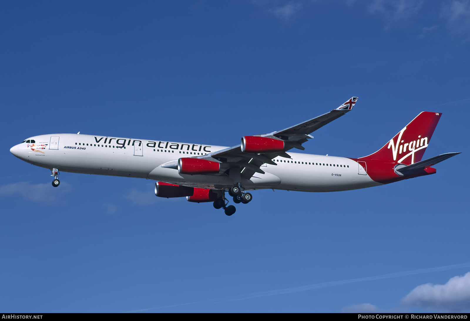 Aircraft Photo of G-VSUN | Airbus A340-313 | Virgin Atlantic Airways | AirHistory.net #832698
