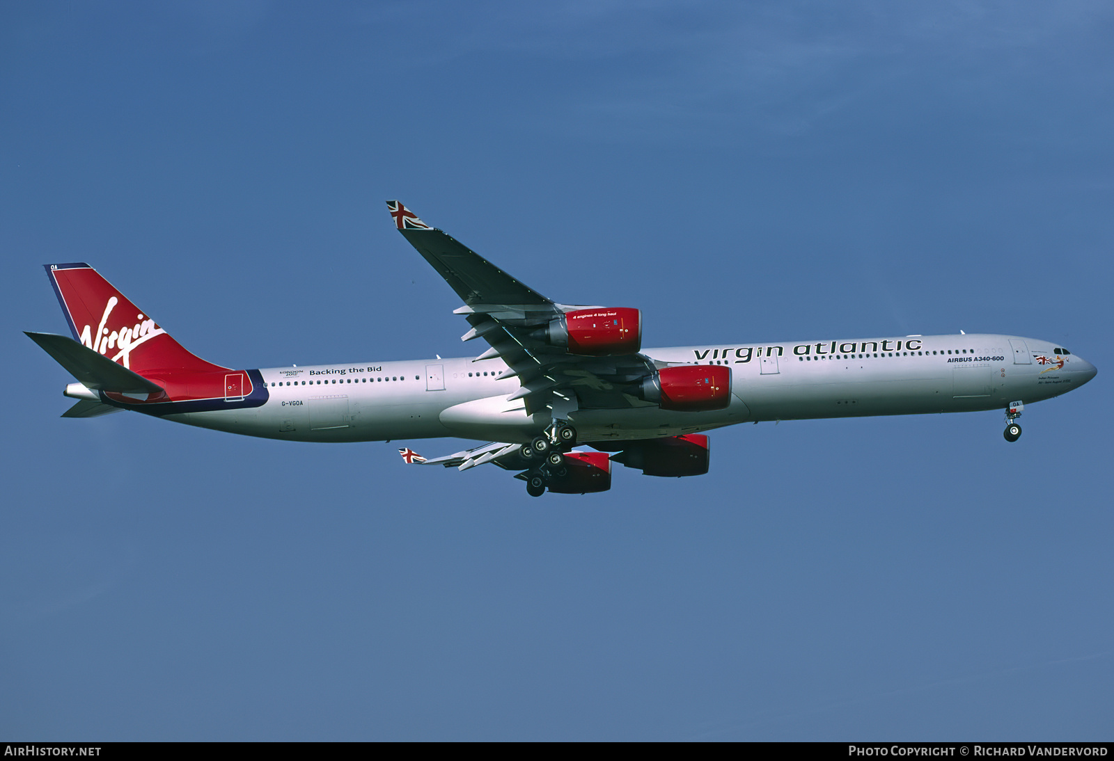 Aircraft Photo of G-VGOA | Airbus A340-642 | Virgin Atlantic Airways | AirHistory.net #832714