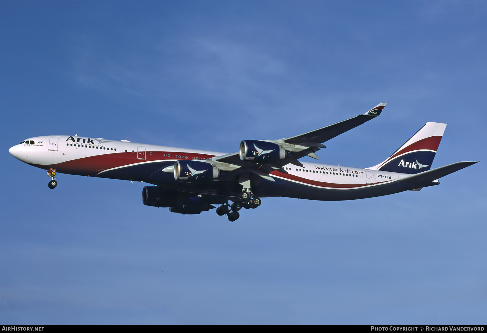 Aircraft Photo of CS-TFW | Airbus A340-542 | Arik Air | AirHistory.net #832732