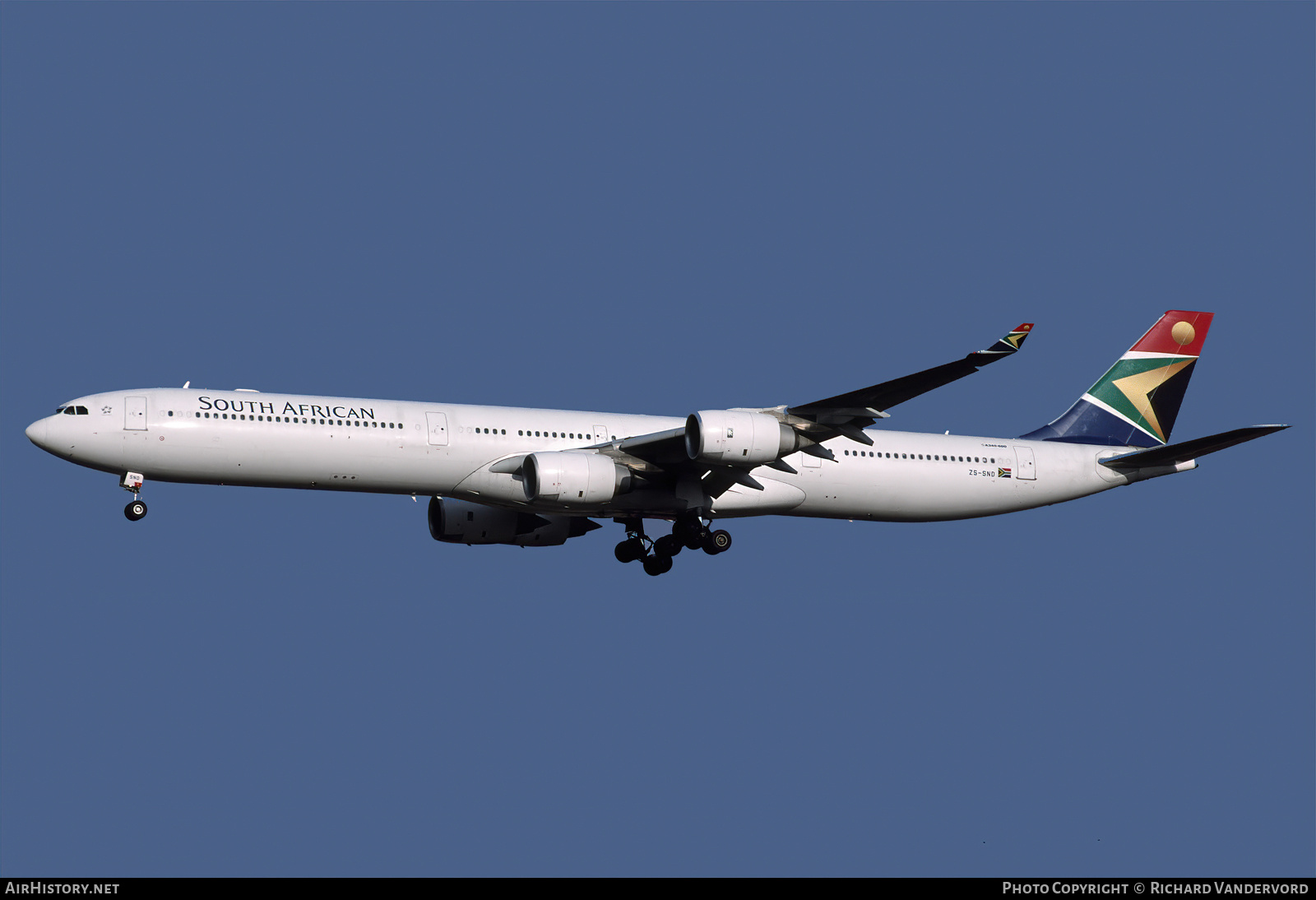 Aircraft Photo of ZS-SND | Airbus A340-642 | South African Airways | AirHistory.net #832785