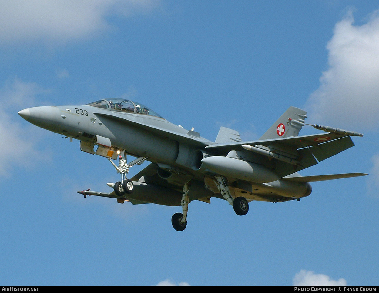 Aircraft Photo of J-5233 | McDonnell Douglas F/A-18D Hornet | Switzerland - Air Force | AirHistory.net #832796