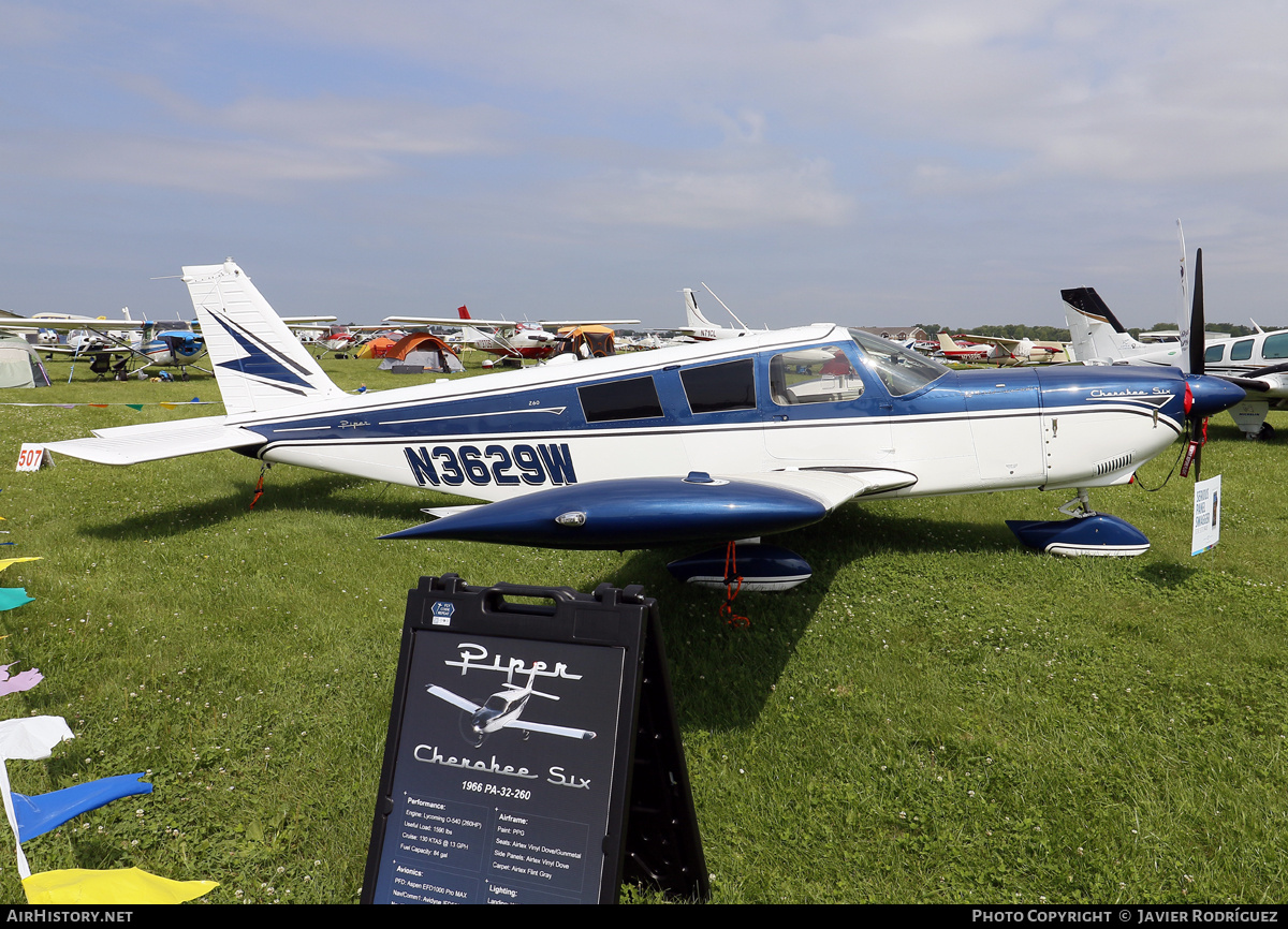 Aircraft Photo of N3629W | Piper PA-32-260 Cherokee Six | AirHistory.net #832851