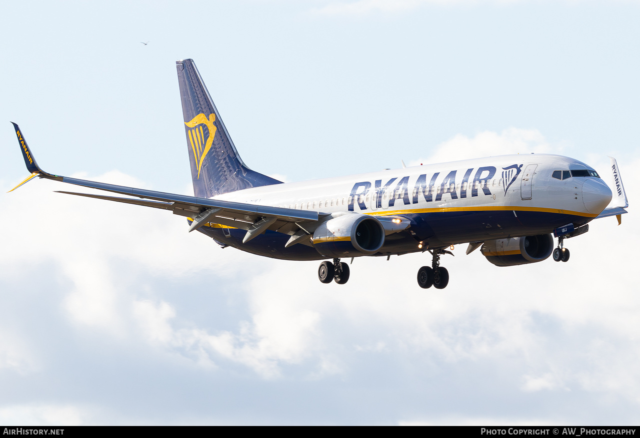 Aircraft Photo of G-RUKJ | Boeing 737-8AS | Ryanair | AirHistory.net #832907