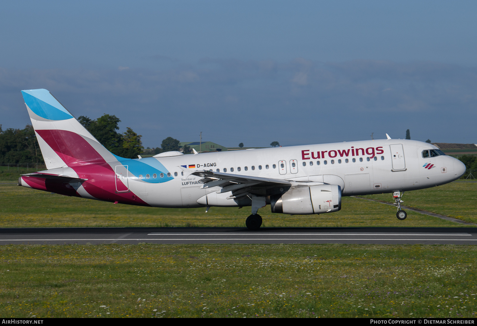 Aircraft Photo of D-AGWG | Airbus A319-132 | Eurowings | AirHistory.net #833213
