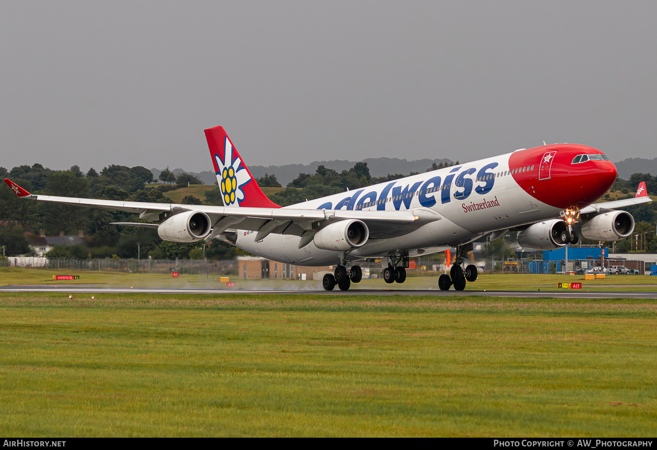 Aircraft Photo of HB-JMF | Airbus A340-313E | Edelweiss Air | AirHistory.net #833287