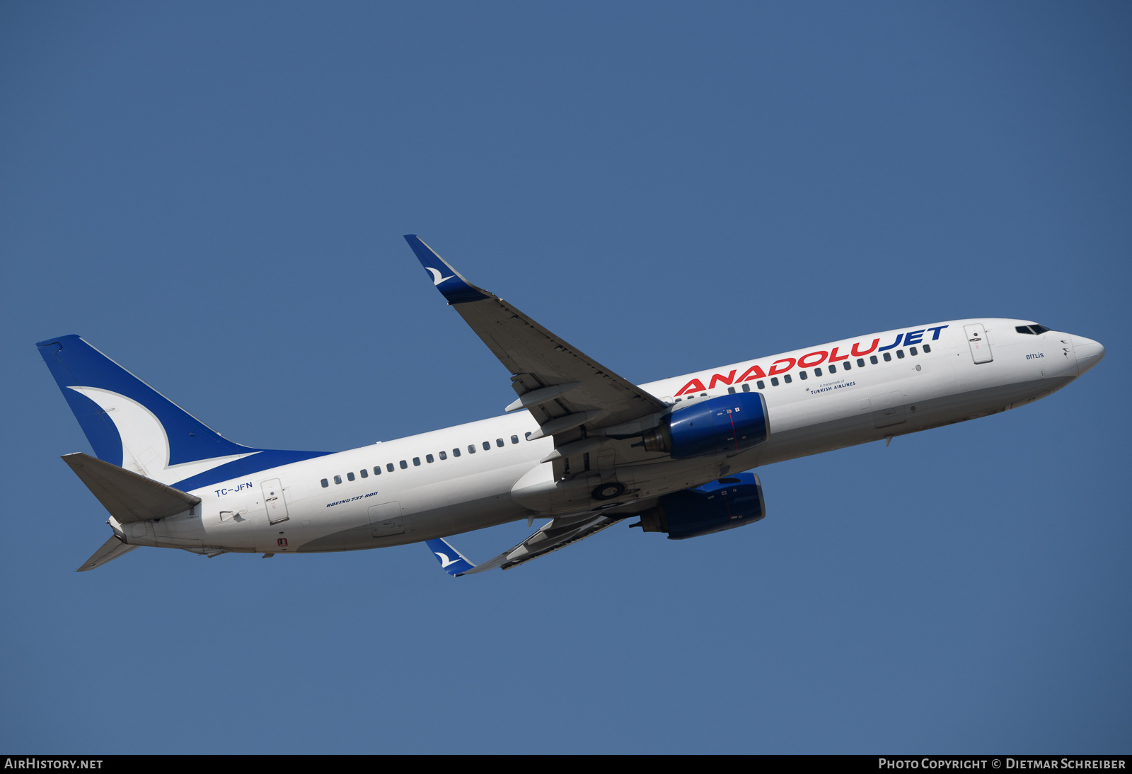 Aircraft Photo of TC-JFN | Boeing 737-8F2 | AnadoluJet | AirHistory.net #833388