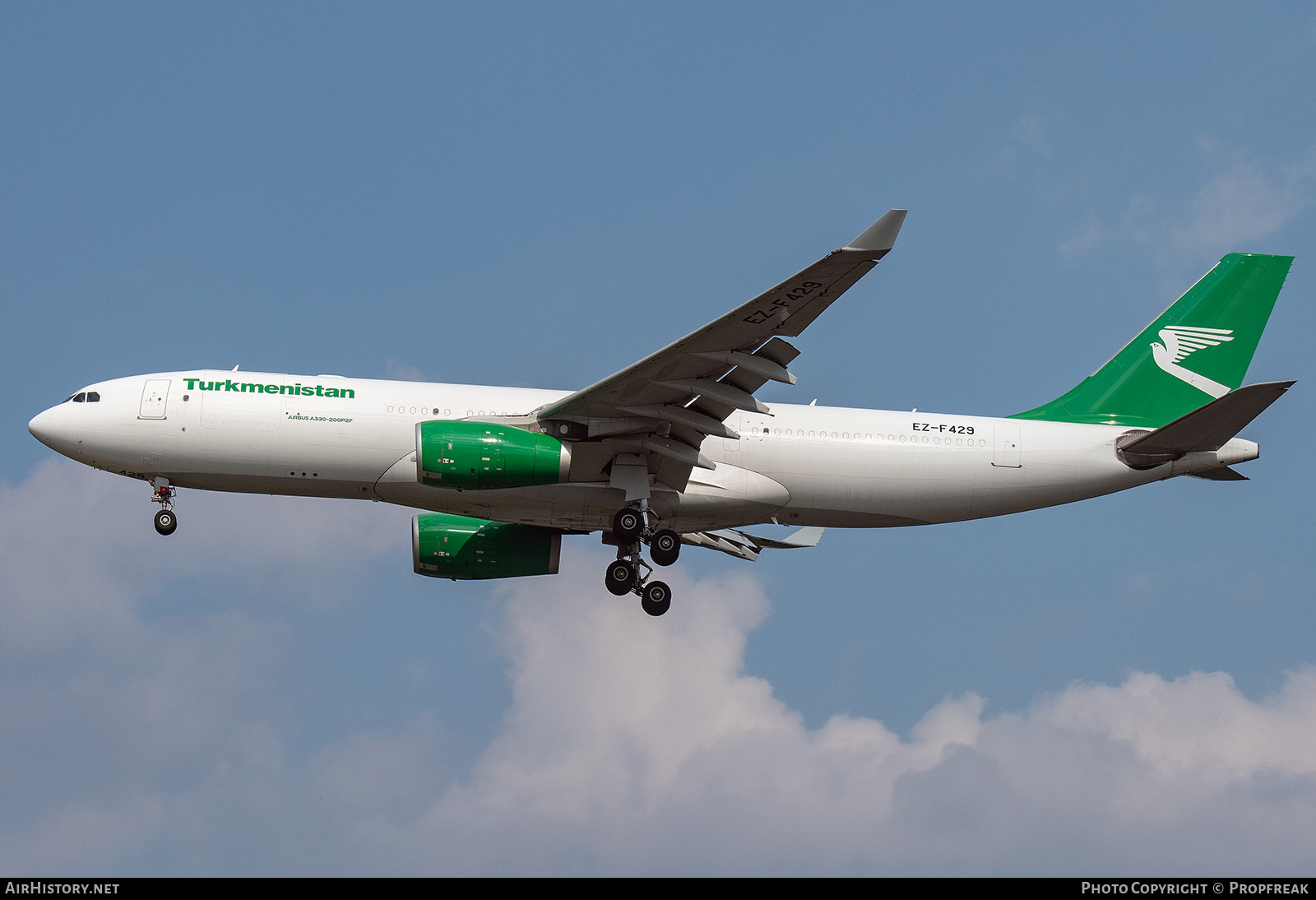 Aircraft Photo of EZ-F429 | Airbus A330-243/P2F | Turkmenistan Airlines | AirHistory.net #833499
