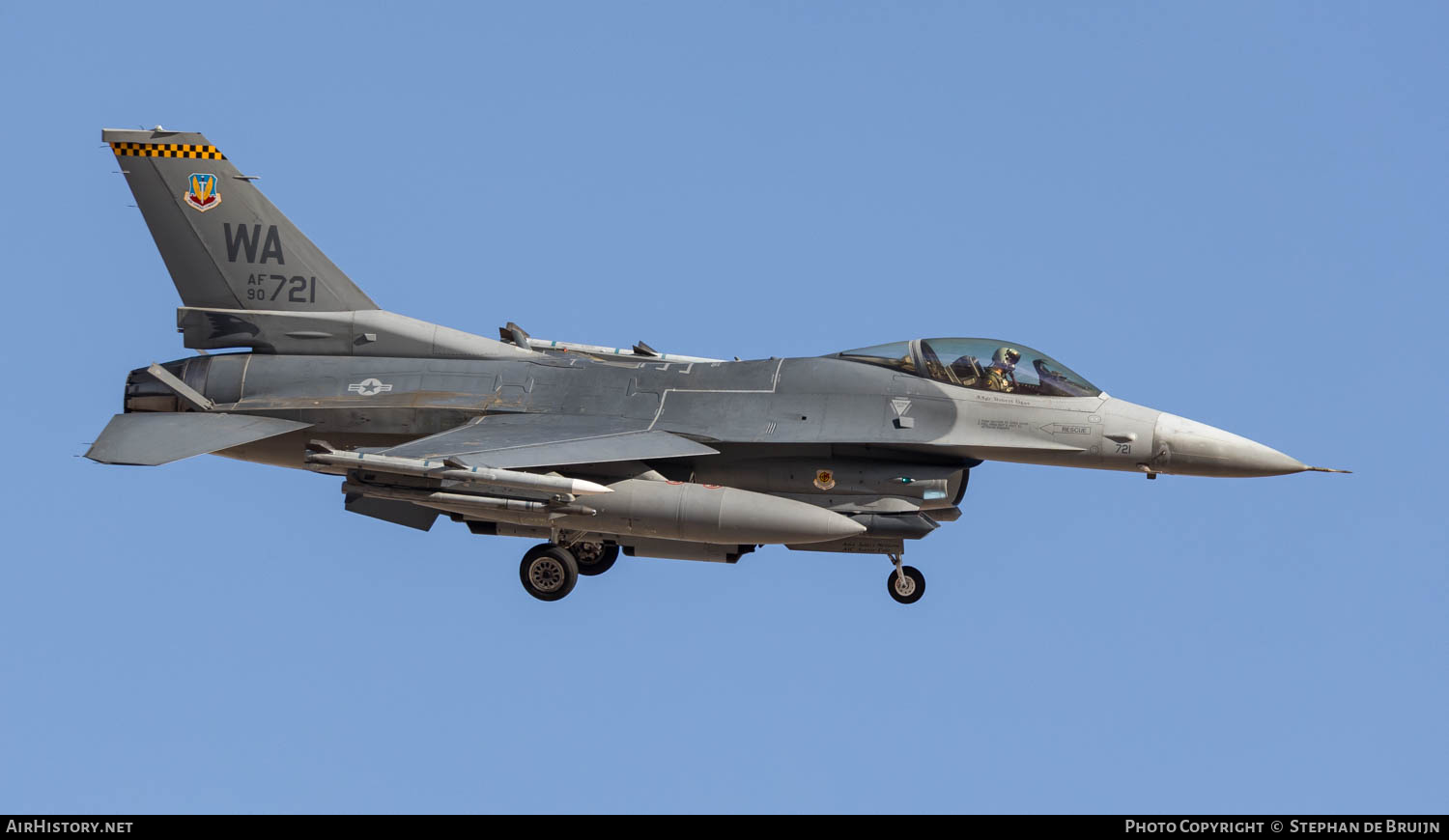 Aircraft Photo of 90-0721 / AF90-721 | General Dynamics F-16CM Fighting Falcon | USA - Air Force | AirHistory.net #833628