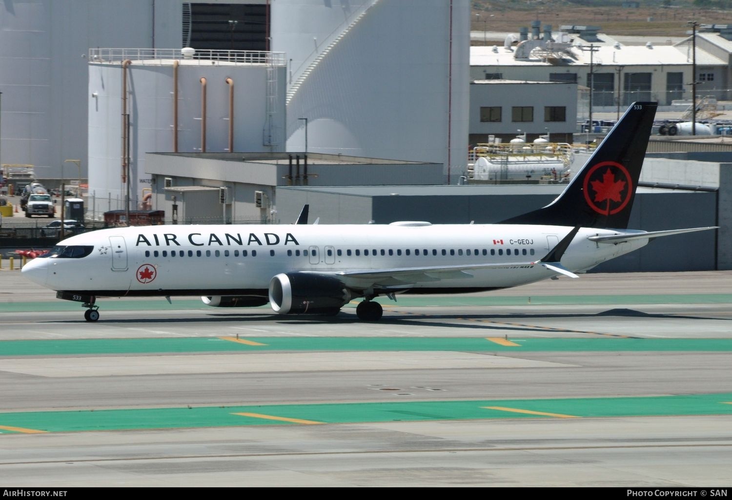 Aircraft Photo of C-GEOJ | Boeing 737-8 Max 8 | Air Canada | AirHistory.net #833652