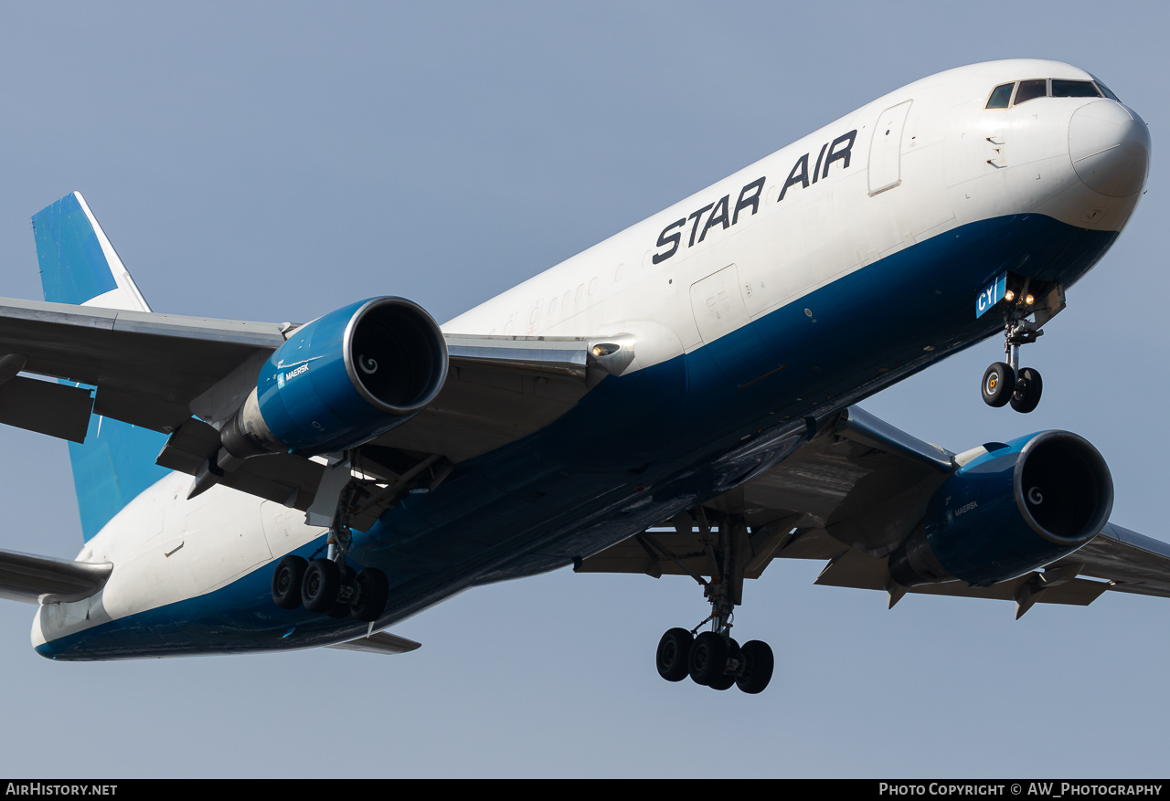 Aircraft Photo of G-MACY | Boeing 767-204/ER(BDSF) | Star Air | AirHistory.net #833934