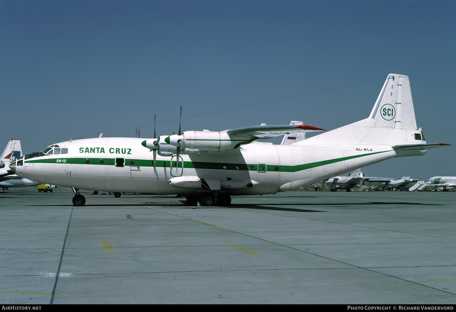 Aircraft Photo of EL-ALJ | Antonov An-12BK | Santa Cruz Imperial - SCI | AirHistory.net #834085