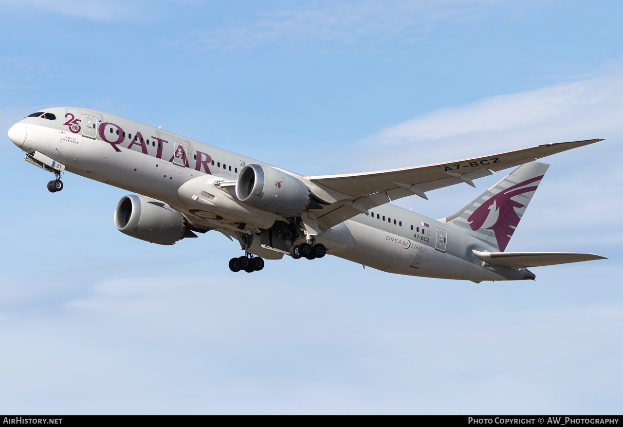 Aircraft Photo of A7-BCZ | Boeing 787-8 Dreamliner | Qatar Airways | AirHistory.net #834142