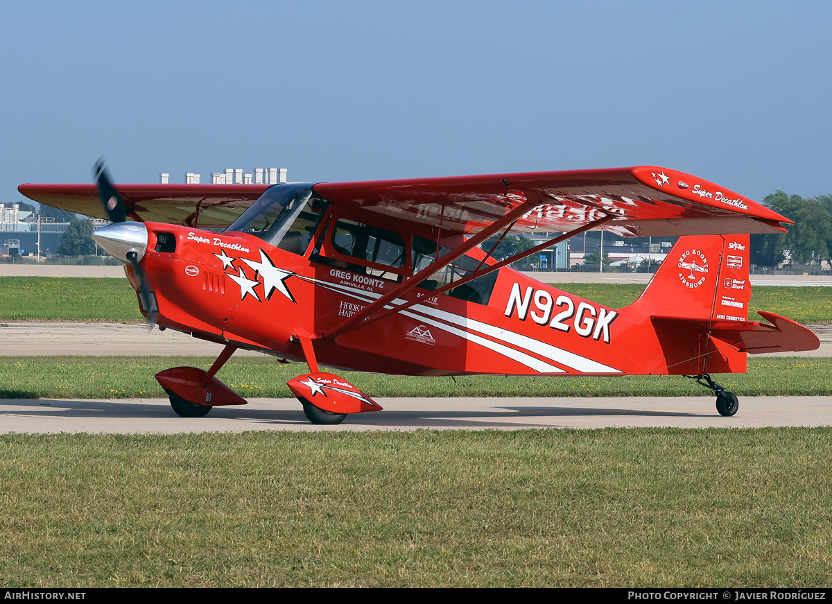 Aircraft Photo of N92GK | American Champion 8KCAB-180 Super Decathlon | AirHistory.net #834161