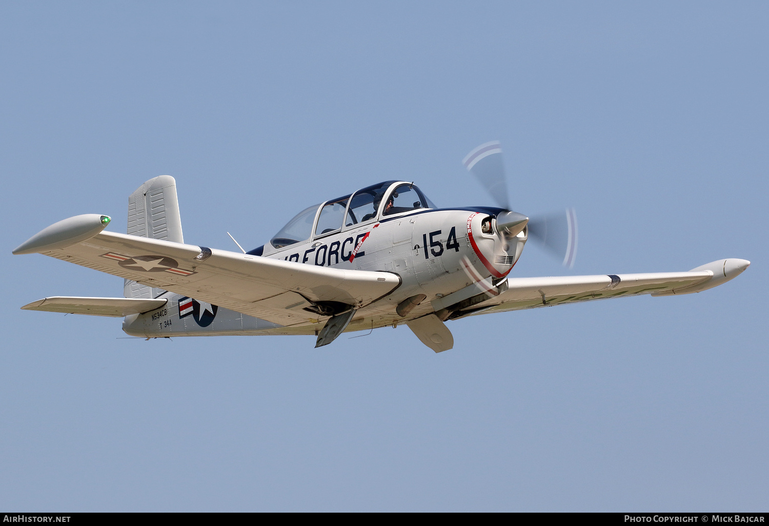 Aircraft Photo of N534CB / 4154 | Beech T-34A Mentor | USA - Air Force | AirHistory.net #834263