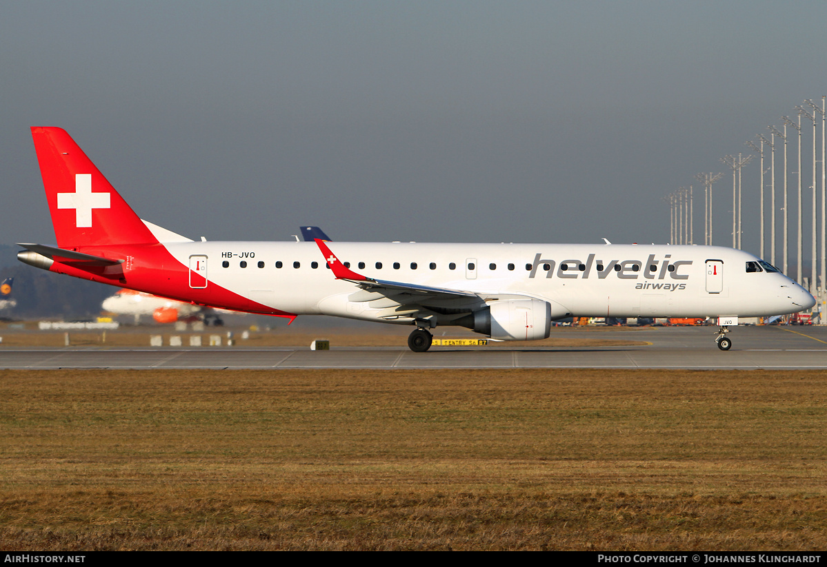 Aircraft Photo of HB-JVQ | Embraer 190AR (ERJ-190-100IGW) | Helvetic Airways | AirHistory.net #834330