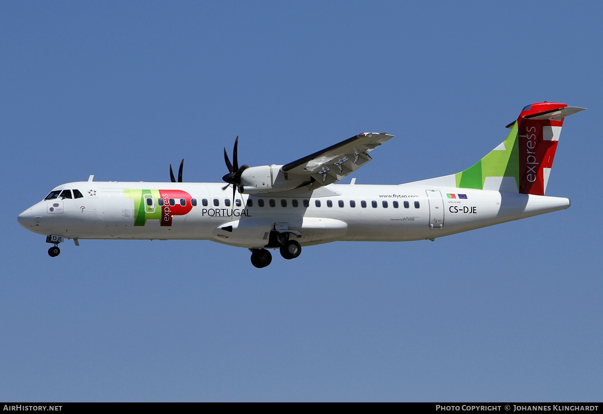 Aircraft Photo of CS-DJE | ATR ATR-72-600 (ATR-72-212A) | TAP Portugal Express | AirHistory.net #834344