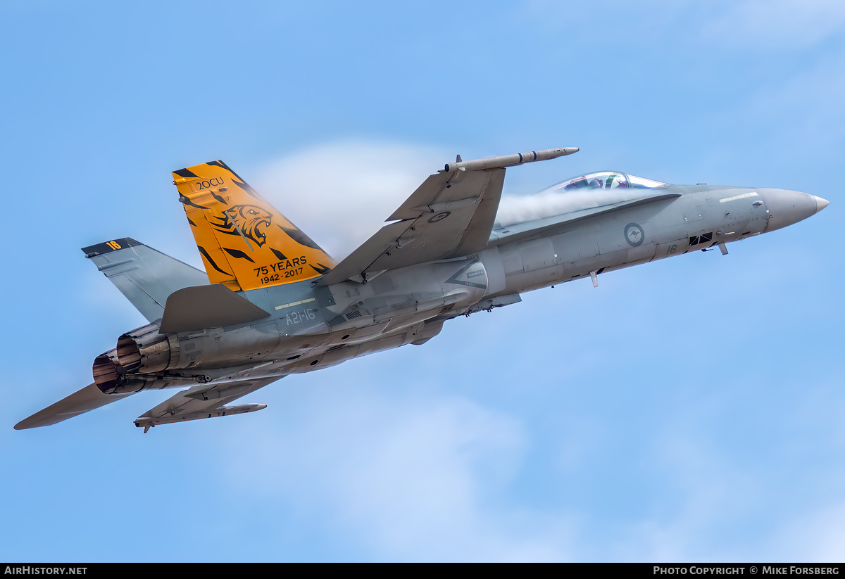 Aircraft Photo of A21-16 | McDonnell Douglas F/A-18A Hornet | Australia - Air Force | AirHistory.net #834380