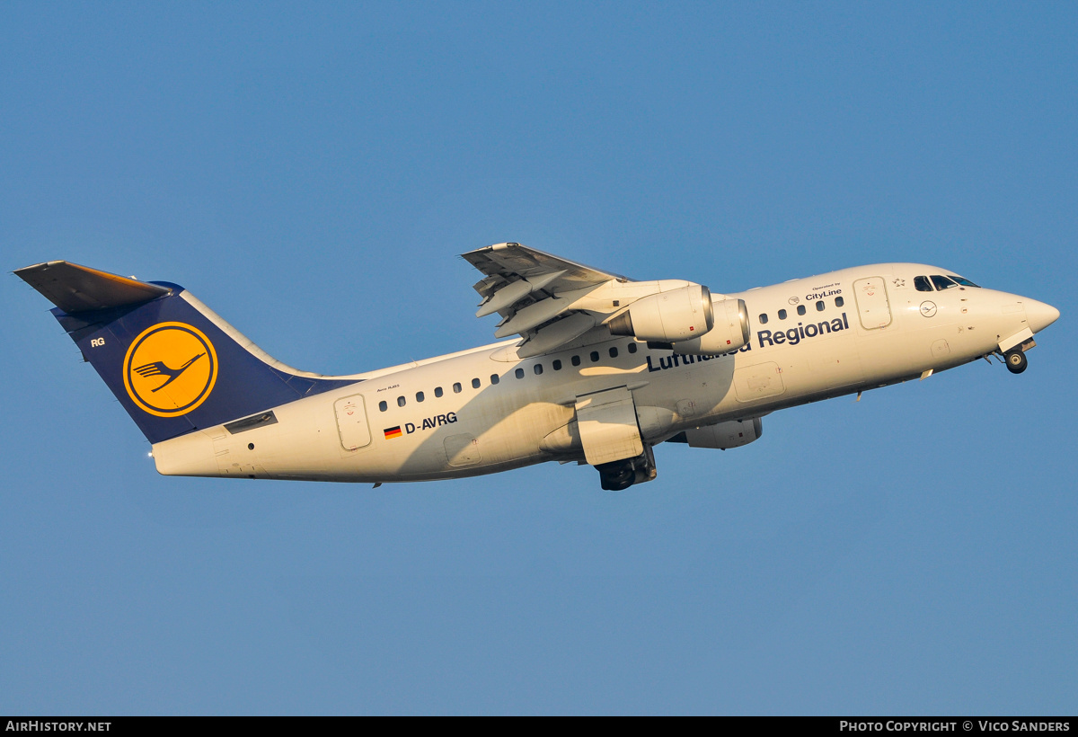 Aircraft Photo of D-AVRG | British Aerospace Avro 146-RJ85 | Lufthansa Regional | AirHistory.net #834398