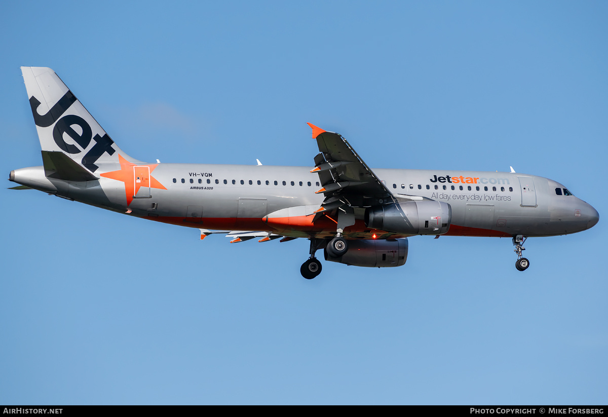 Aircraft Photo of VH-VQM | Airbus A320-232 | Jetstar Airways | AirHistory.net #834401