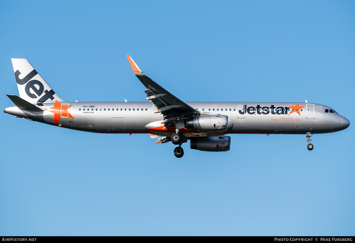 Aircraft Photo of VH-VWQ | Airbus A321-231 | Jetstar Airways | AirHistory.net #834418
