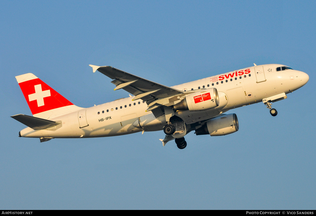 Aircraft Photo of HB-IPX | Airbus A319-112 | Swiss International Air Lines | AirHistory.net #834427