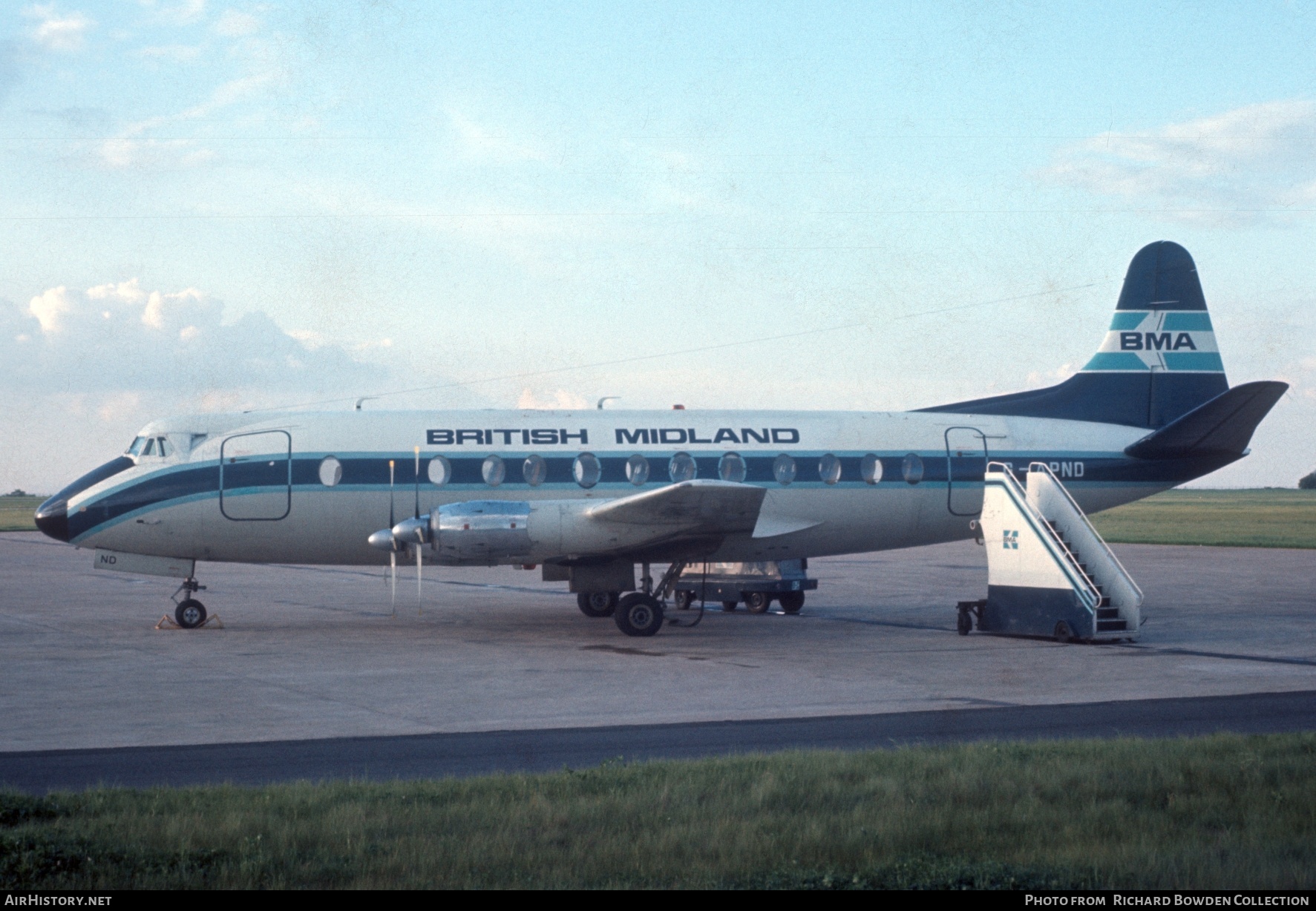 Aircraft Photo of G-APND | Vickers 831 Viscount | British Midland Airways - BMA | AirHistory.net #834603