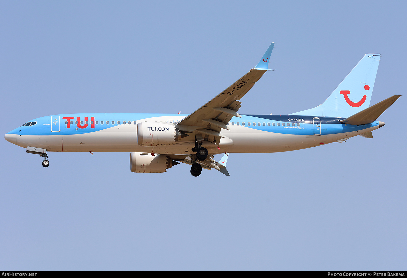 Aircraft Photo of G-TUOA | Boeing 737-8 Max 8 | TUI | AirHistory.net #834655