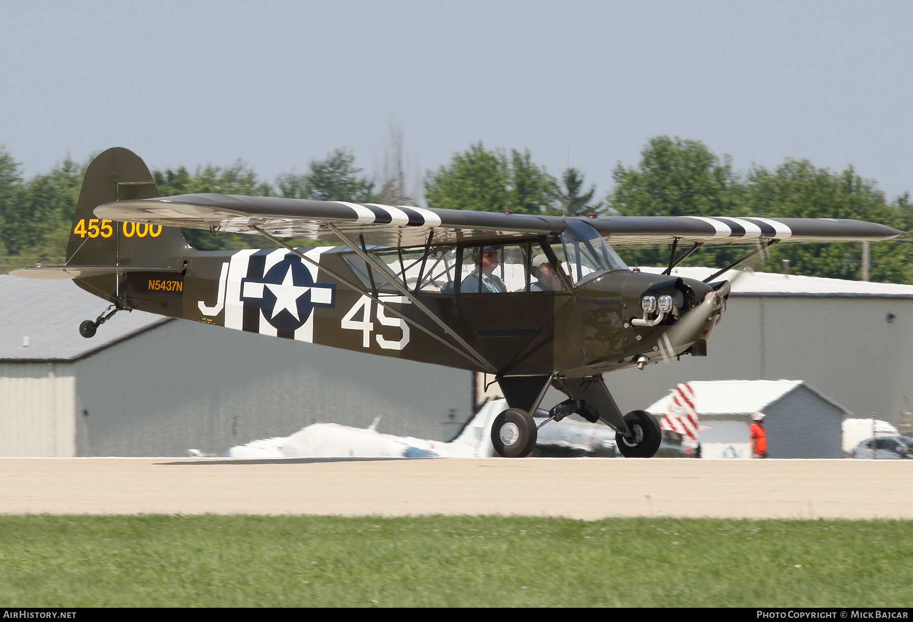 Aircraft Photo of N5437N / 455000 | Piper J-3C-65 Cub | USA - Air Force | AirHistory.net #834786