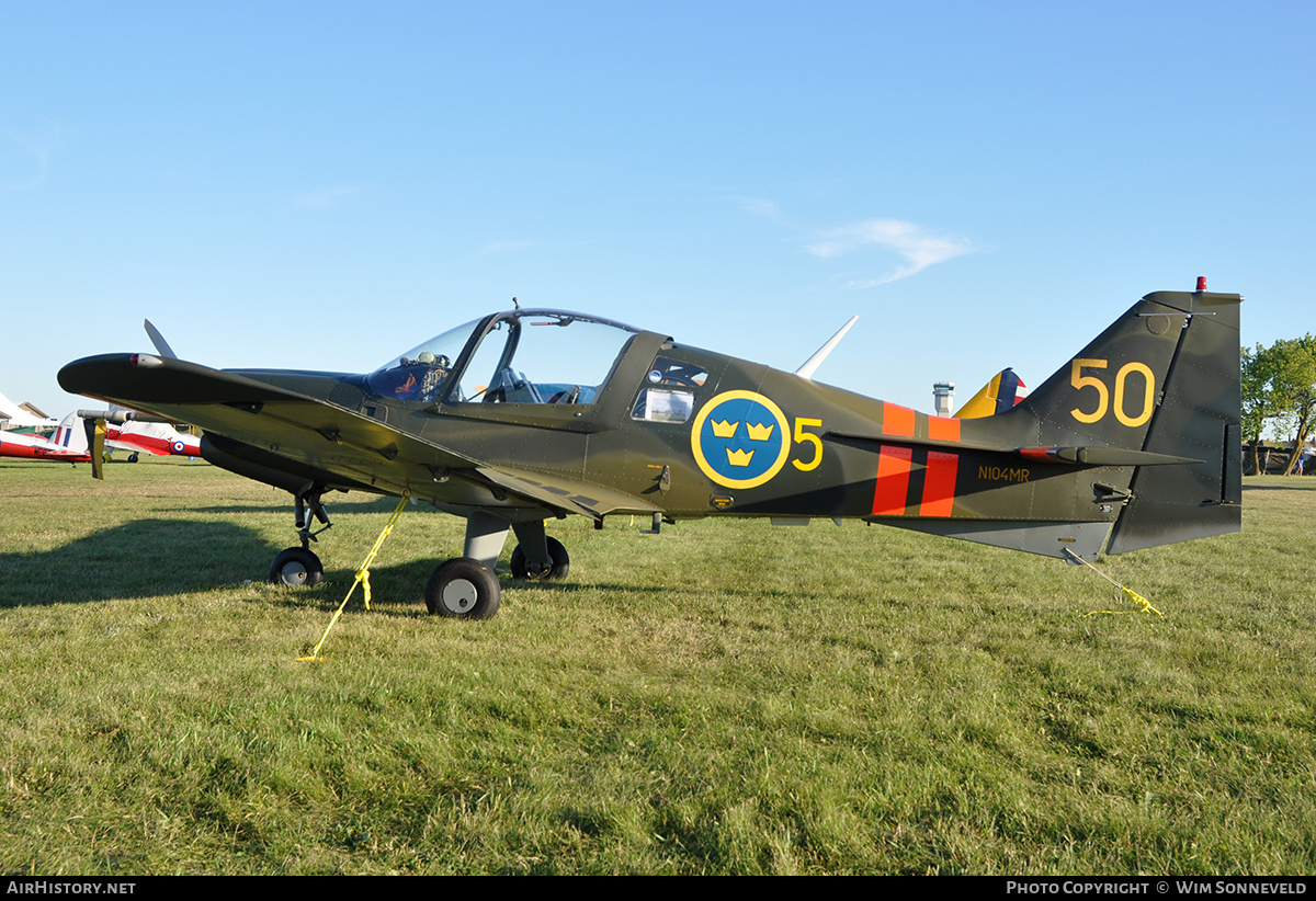 Aircraft Photo of N104MR / 61050 | Scottish Aviation Sk 61E Bulldog | Sweden - Air Force | AirHistory.net #834861