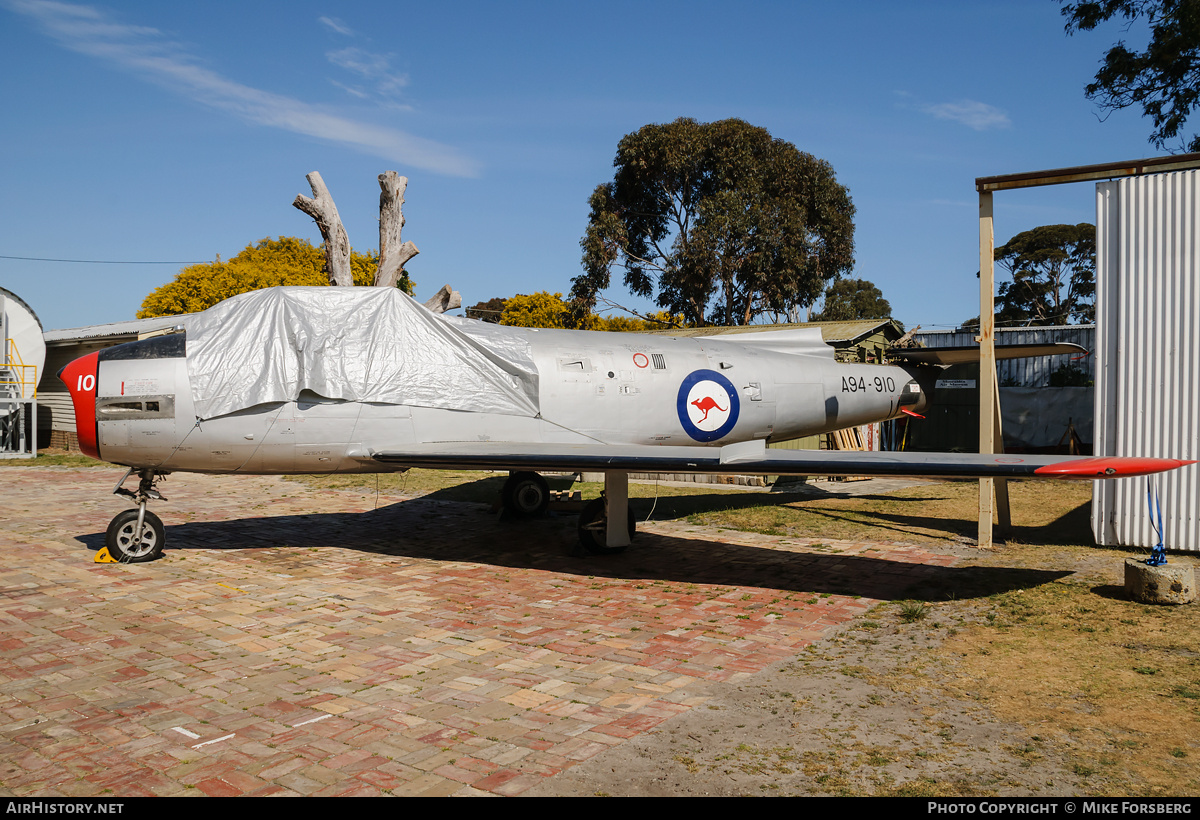 Aircraft Photo of A94-910 | Commonwealth CA-27 Sabre Mk31 | Australia - Air Force | AirHistory.net #834950