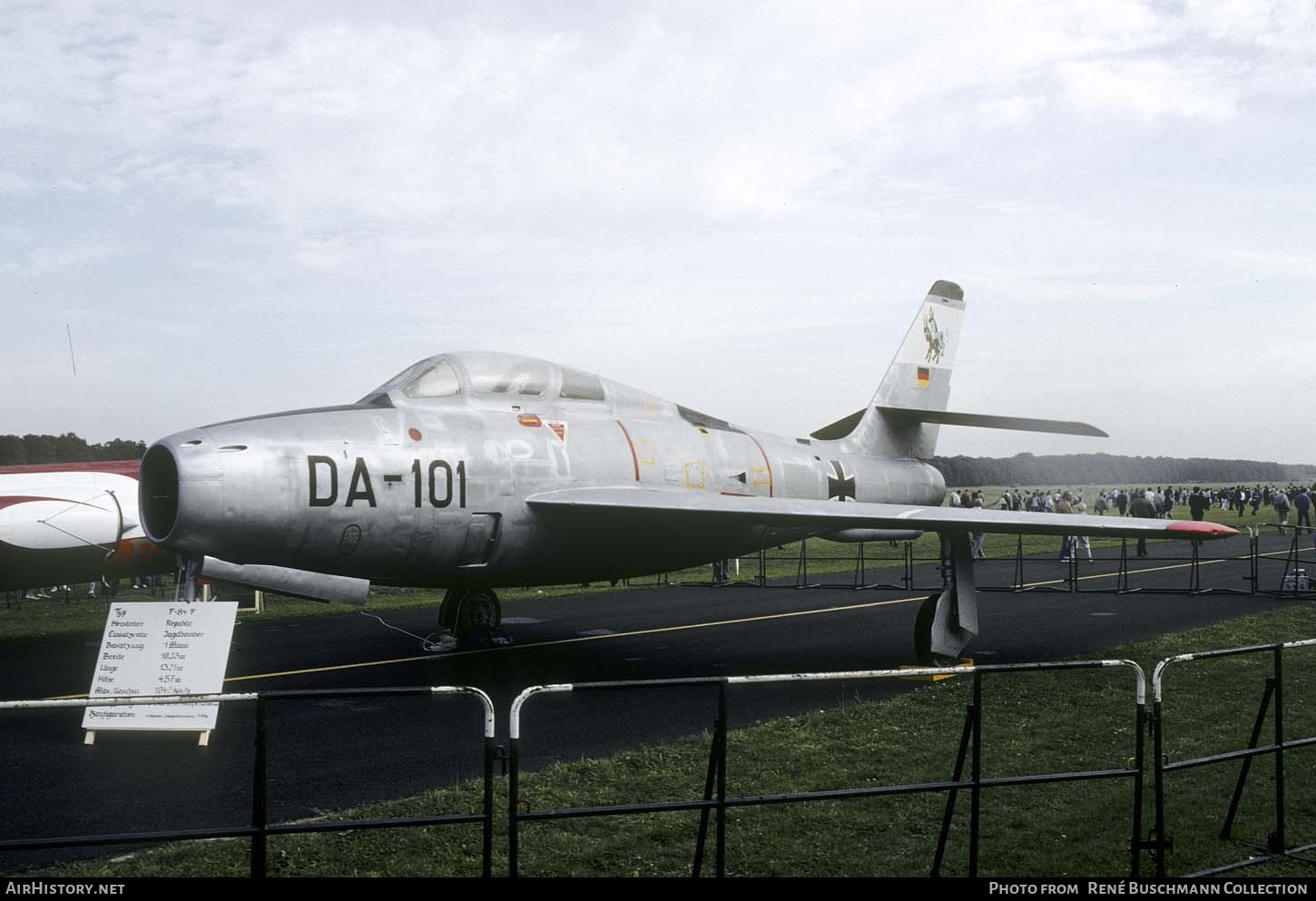 Aircraft Photo of DA-101 | Republic F-84F Thunderstreak | Germany - Air Force | AirHistory.net #834974