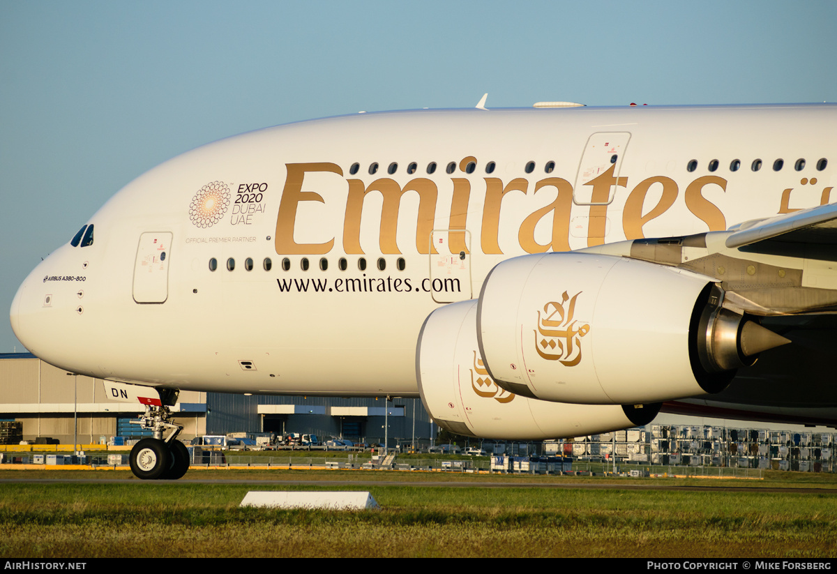 Aircraft Photo of A6-EDN | Airbus A380-861 | Emirates | AirHistory.net #835021