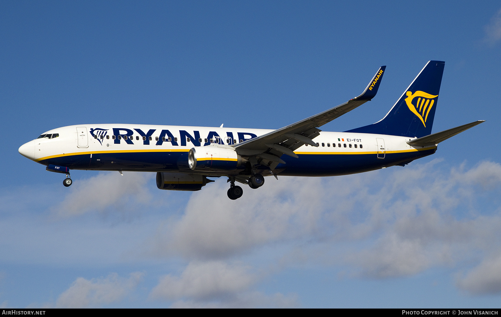 Aircraft Photo of EI-FOT | Boeing 737-8AS | Ryanair | AirHistory.net #835198