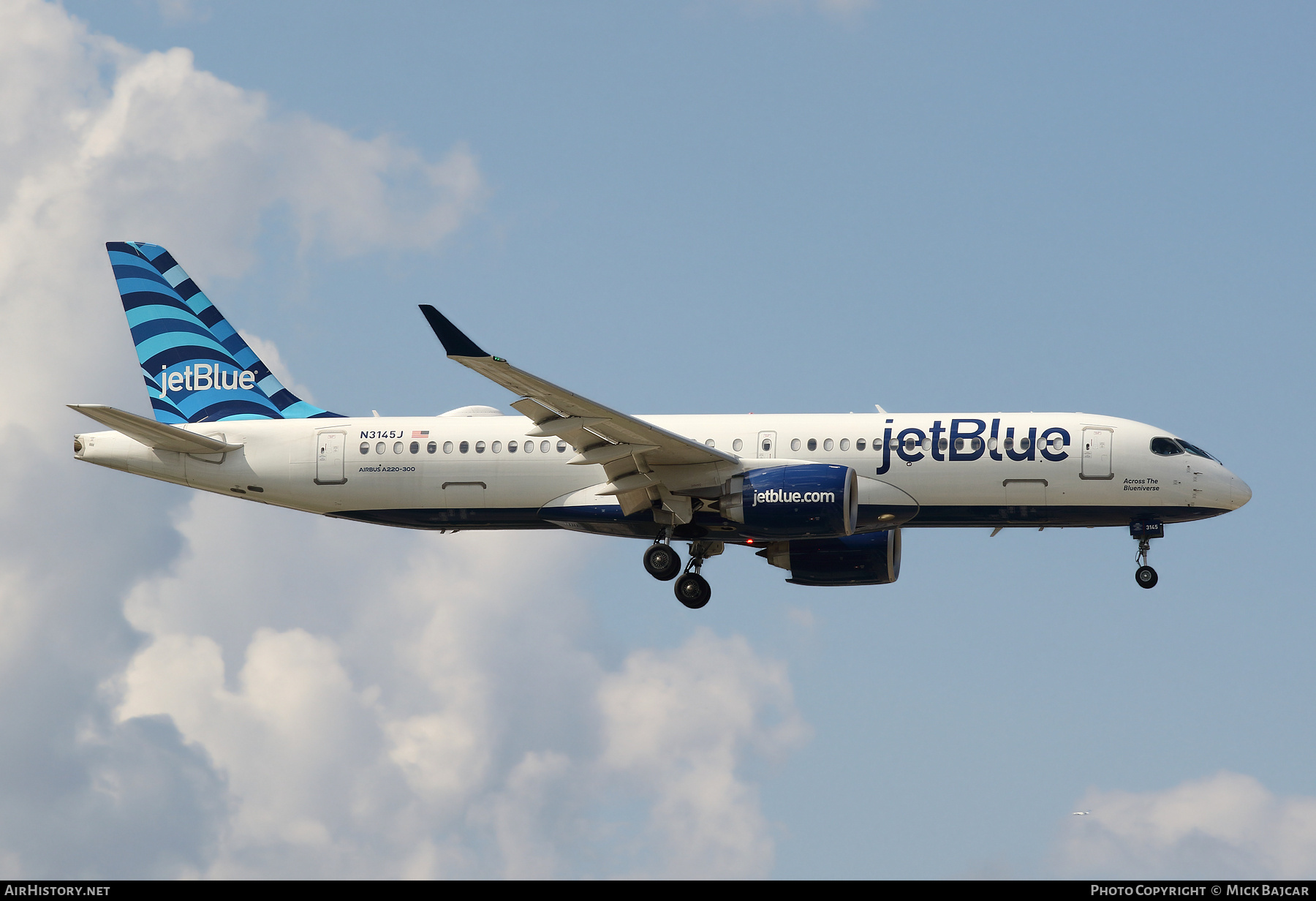 Aircraft Photo of N3145J | Airbus A220-300 (BD-500-1A11) | JetBlue Airways | AirHistory.net #835249