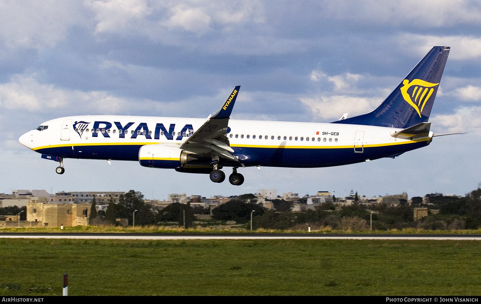 Aircraft Photo of 9H-QEB | Boeing 737-8AS | Ryanair | AirHistory.net #835700