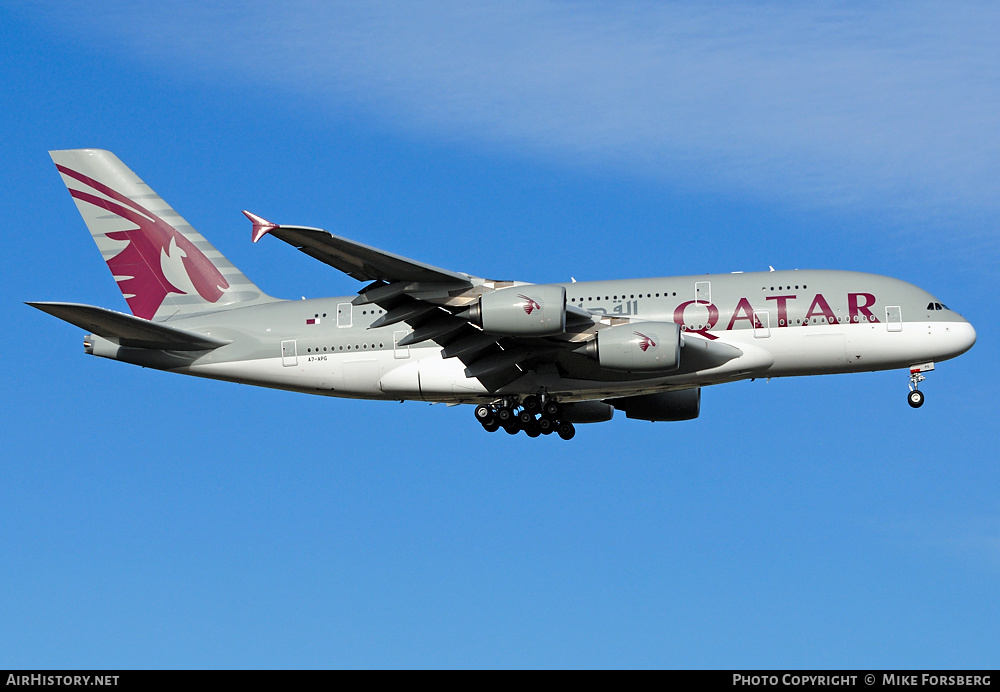 Aircraft Photo of A7-APG | Airbus A380-861 | Qatar Airways | AirHistory.net #835792
