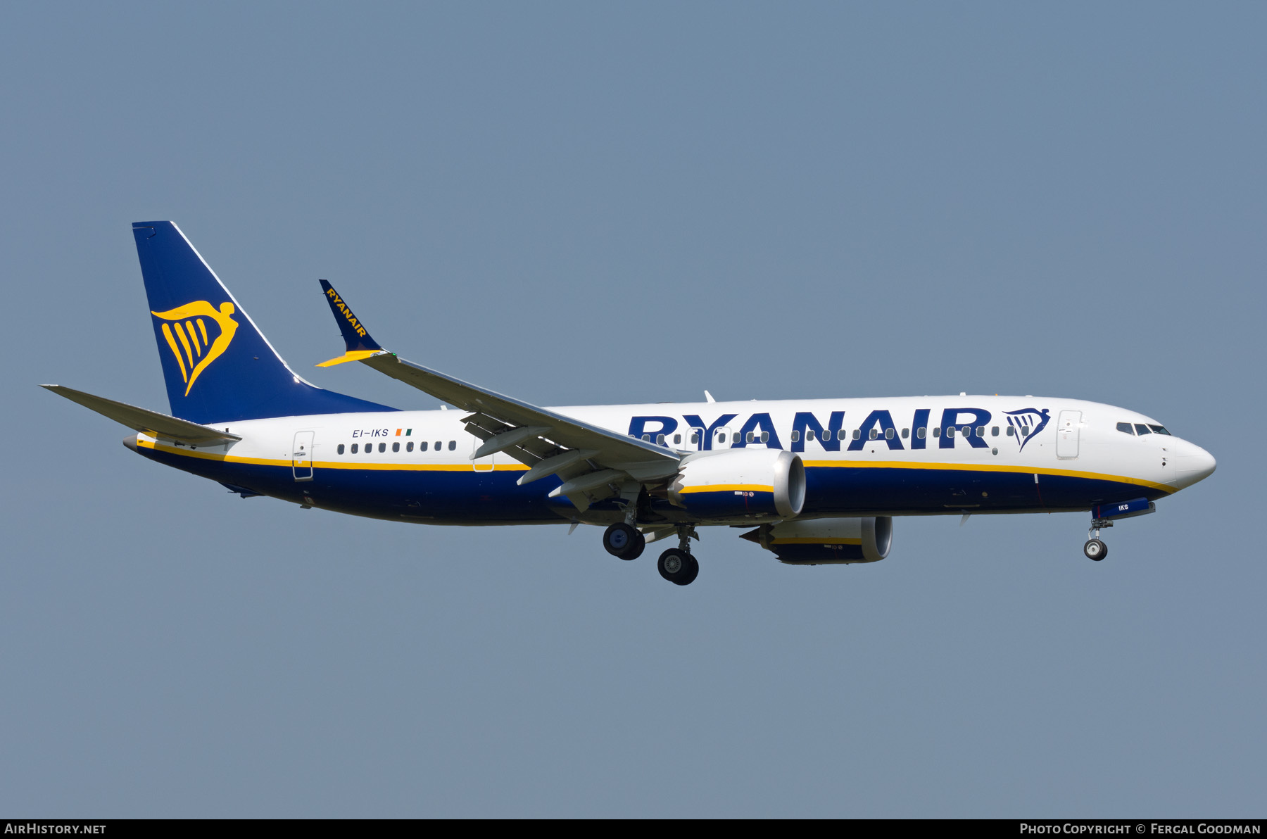 Aircraft Photo of EI-IKS | Boeing 737-8200 Max 200 | Ryanair | AirHistory.net #835969