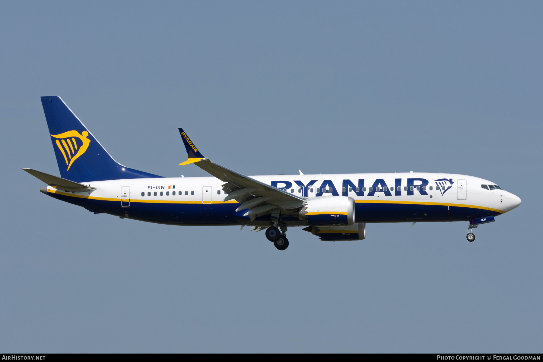 Aircraft Photo of EI-IKW | Boeing 737-8200 Max 200 | Ryanair | AirHistory.net #835984