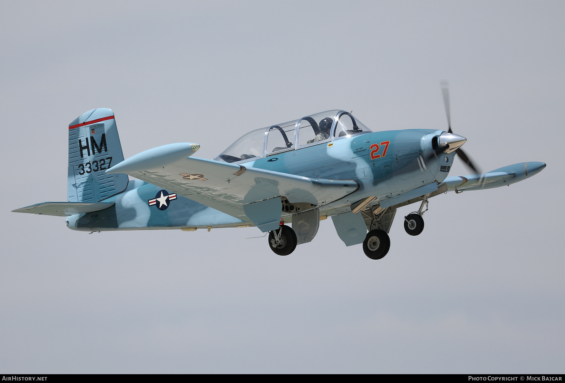 Aircraft Photo of N34MK / 33327 | Beech T-34A Mentor | USA - Air Force | AirHistory.net #836020