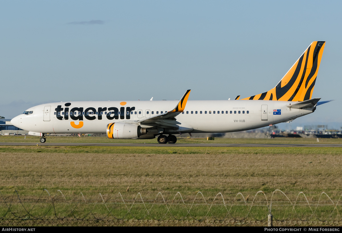 Aircraft Photo of VH-VUB | Boeing 737-8FE | Tigerair | AirHistory.net #836088