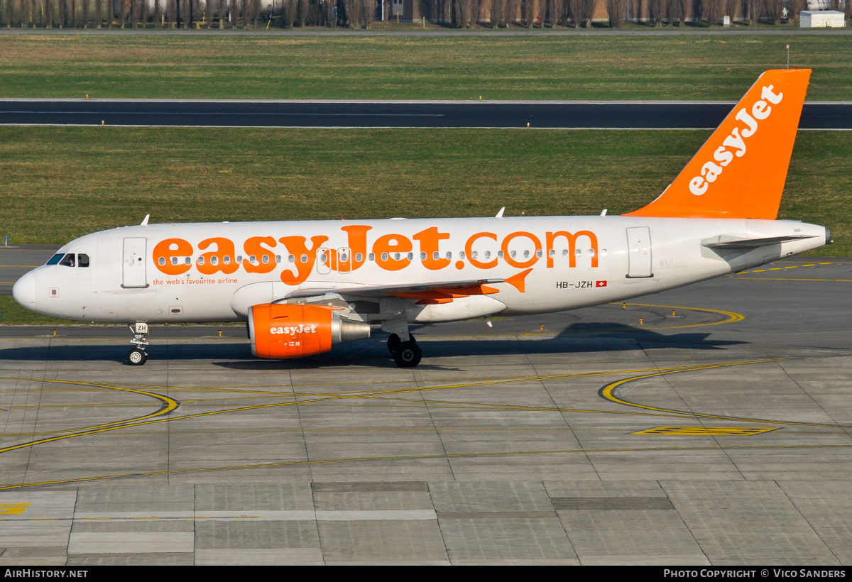 Aircraft Photo of HB-JZH | Airbus A319-111 | EasyJet | AirHistory.net #837592