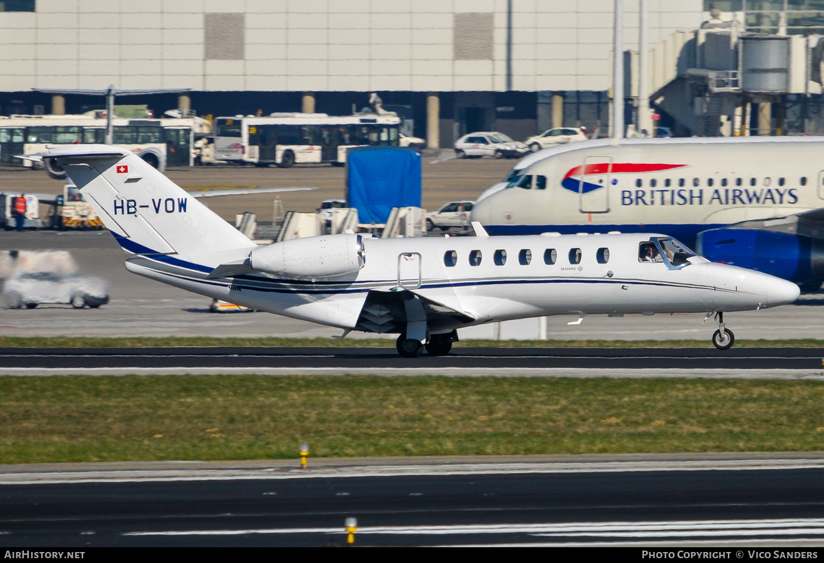 Aircraft Photo of HB-VOW | Cessna 525B CitationJet CJ3 | Mathys Aviation | AirHistory.net #837597