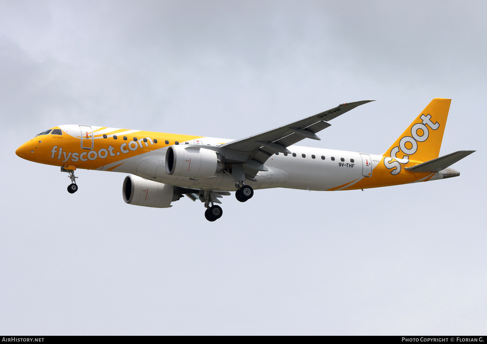 Aircraft Photo of 9V-THF | Embraer 190-E2 (ERJ-190-300) | Scoot | AirHistory.net #837682