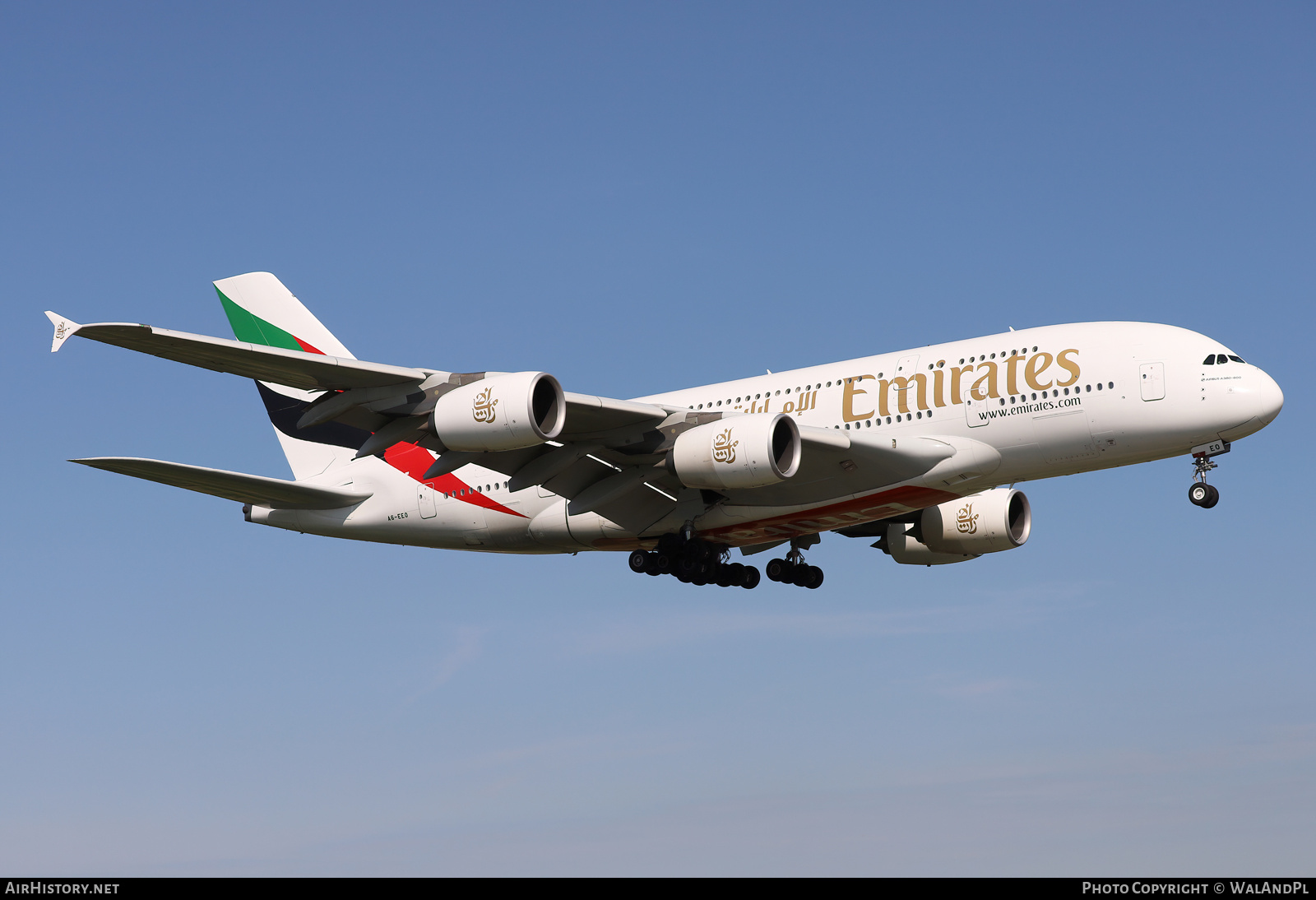 Aircraft Photo of A6-EEO | Airbus A380-861 | Emirates | AirHistory.net #837781