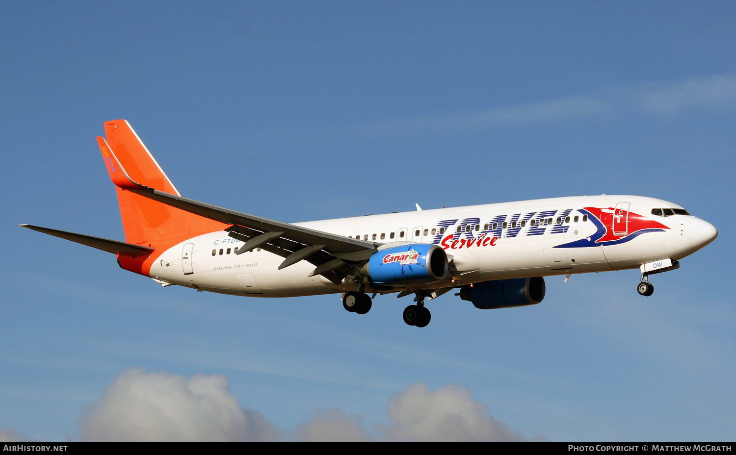 Aircraft Photo of C-FTDW | Boeing 737-808 | Travel Service | AirHistory.net #837833